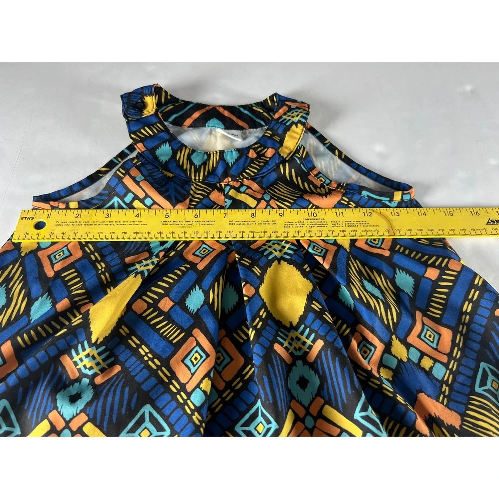 PatPat Girls 4-5Y Brown Corduroy Jacket Geometric Print Dress‎ Set